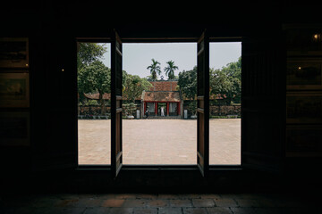 van mieu temple of literature confucius vietnam hanoi - 612425906