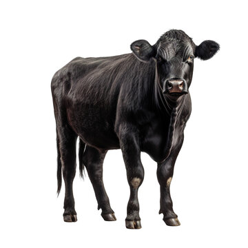 black angus cow  isolated