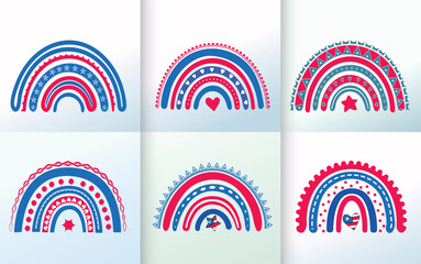 4th of July SVG Rainbow T-shirt Design
Rainbow set design. Rainbow vectors