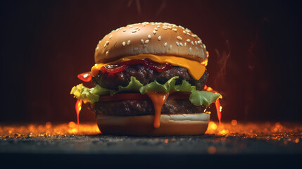 hamburger in the night