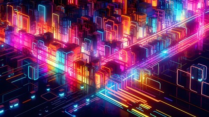 Fototapeta premium Smart city on circuit printed board concept, 
