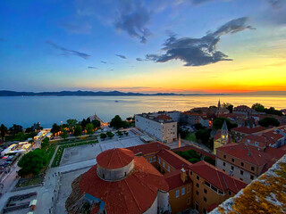 View from the beautiful historic town of Zadar, Croatia.