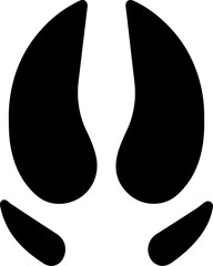 Pig Hoof Silhouette, Pig Feet, Footprint