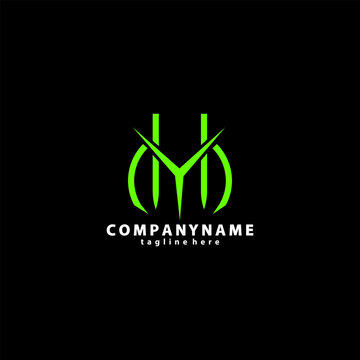HYM letter logo design