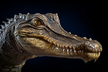 Fototapeta premium crocodile head close up head of a crocodile Gharial portrait Gavialis gangeticus