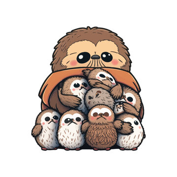 Chewbacca Sticker ready to print with 300 DPI, eps 8. You can use Sticker of Star Wars Chewbacca valentine to your project