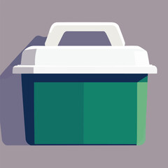 Vector illustration of recycle bin.
