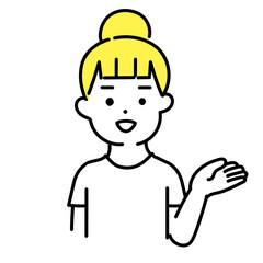 かわいい人物のイラストシリーズ _ カジュアルな女性_ 案内