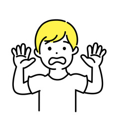 かわいい人物のイラストシリーズ _ カジュアルな男性_ ギブアップ