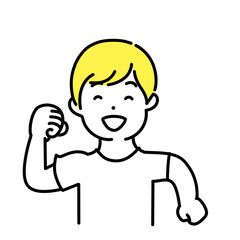 かわいい人物のイラストシリーズ _ カジュアルな服装の男性_ 歩く