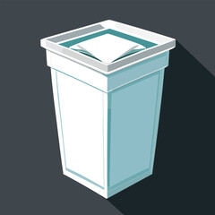 Vector illustration of recycle bin.