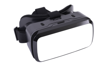 5G, virtual reality,VR goggles white screen isolated on white background