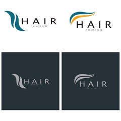 Hair treatment logo hair transplantation logo,removal logo vector image design illustration