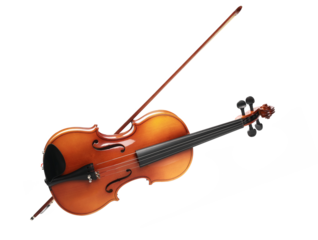 Violin isolated on white background