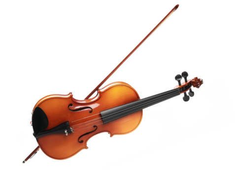 Violin isolated on white background - Powered by Adobe