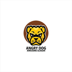 angry dog logo gaming esport design