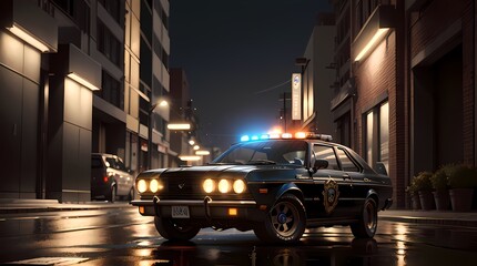 Neon Velocity: Futuristic Sports Car with Dazzling Light Trails