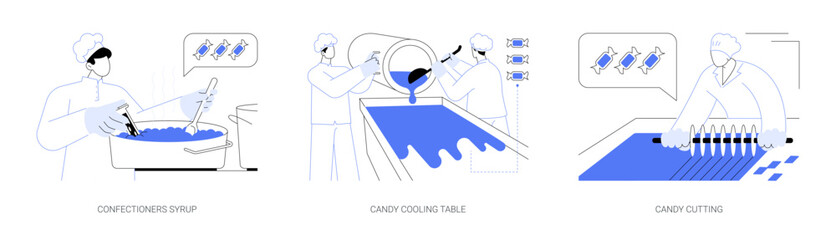 Hard candy abstract concept vector illustrations.