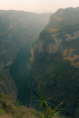 Sumidero Canyon Chiapas Mexico in Grijalva river