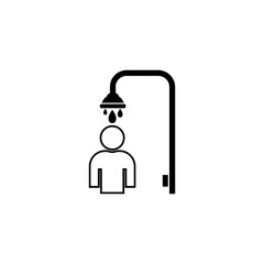 Showering icon isolated on transparent background