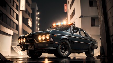 Neon Velocity: Futuristic Sports Car with Dazzling Light Trails