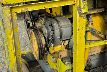Flywheel of the engine driving the DC generator