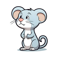 A cute mouse is a smiling animal