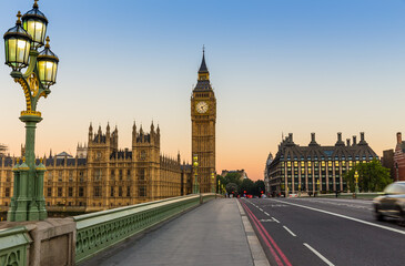 Fototapeta na wymiar Big Ben in London in the morning