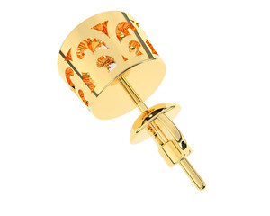 Jewelry on transparent background. 3d rendering - illustration