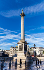 Nelson's Column in Trafalgar Square, London