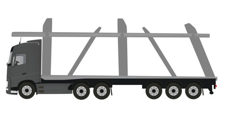 Car transport truck. vector illustration