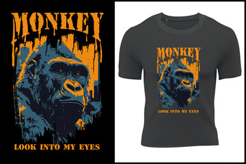 Monkey Dad Like A Regular Dad But Cooler Funny Dad Lover t Shirt Design.