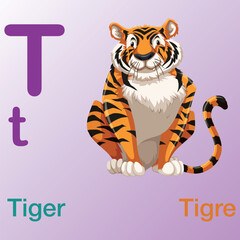 English-Spanish alphabet book design for international kids with 