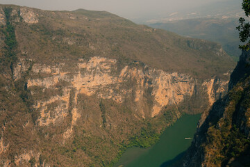 Fototapeta premium Sumidero Canyon Chiapas Mexico in Grijalva river