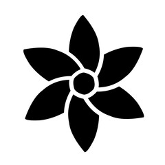 flower icon vector silhouette