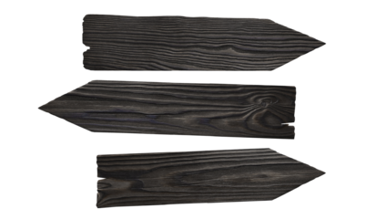 Set of wooden arrow signs, cut out