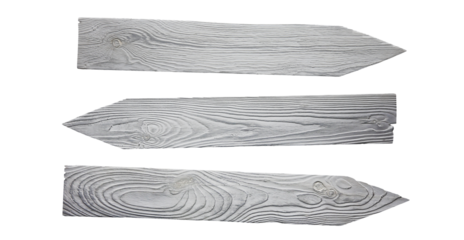 Set of wooden arrow signs, cut out