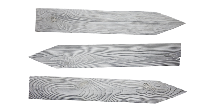 Set of wooden arrow signs, cut out