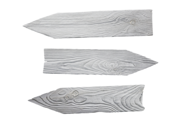 Set of wooden arrow signs, cut out