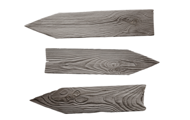 Set of wooden arrow signs, cut out