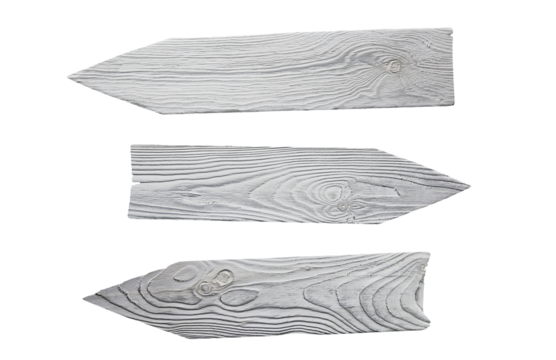 Set of wooden arrow signs, cut out
