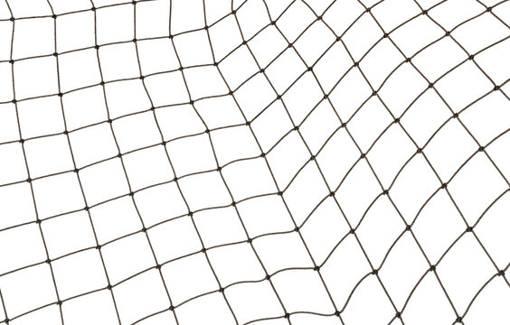 Football or tennis net. Rope mesh on a white background close-up © Vadzim