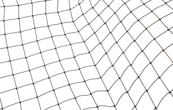 Football or tennis net. Rope mesh on a white background close-up