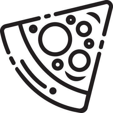 recommend clip art: outline icon pizza meal food