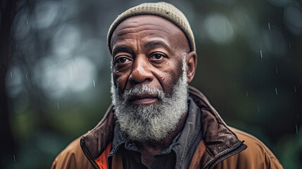 Obraz premium Mature fit African American man. Generative AI