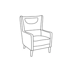 chair logo design, logo Room Decoration, Interior, furniture logo vector icon illustration