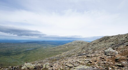 Beautiful shot of the Swedish mountains of Are in Copperhill in summer