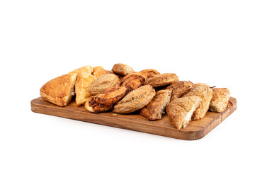 Delicious Fresh Pastries From Serbian Bakery. Selective focus, Vivid Colors.