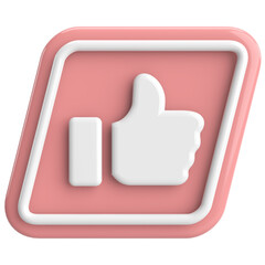 Obraz premium Like button. Like icon. 3D illustration.
