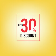 Upto 30% discount. Vector special discount and super sale background design premium vector